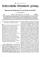 Populäre österreichische Gesundheits-Zeitung