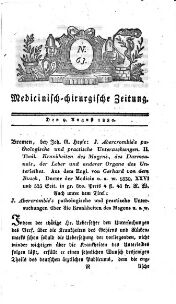 Medicinisch chirurgische Zeitung