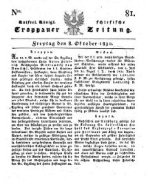 Kais. Königl. Schlesische Troppauer-Zeitung