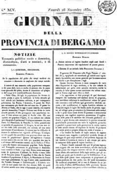 Giornale d'indizi giudiziarj della provincia di Bergamo