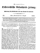 Populäre österreichische Gesundheits-Zeitung