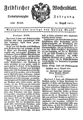 Feldkircher Wochenblatt