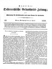 Populäre österreichische Gesundheits-Zeitung