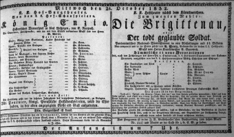 Theaterzettel (Oper und Burgtheater in Wien)