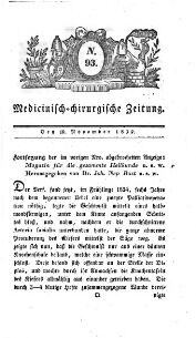 Medicinisch chirurgische Zeitung