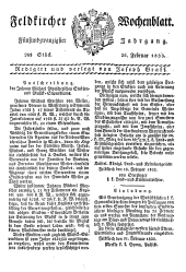 Feldkircher Wochenblatt