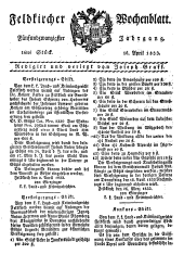 Feldkircher Wochenblatt