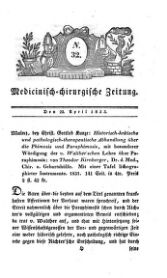 Medicinisch chirurgische Zeitung