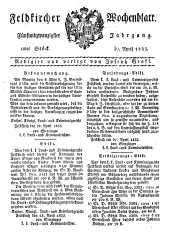 Feldkircher Wochenblatt