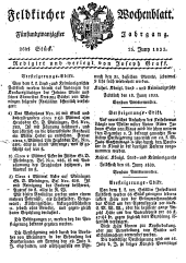 Feldkircher Wochenblatt