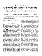 Populäre österreichische Gesundheits-Zeitung