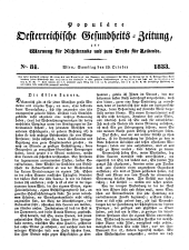 Populäre österreichische Gesundheits-Zeitung