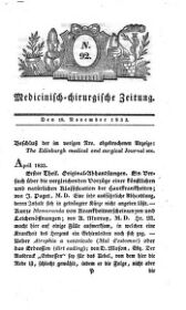 Medicinisch chirurgische Zeitung