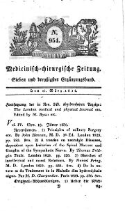 Medicinisch chirurgische Zeitung