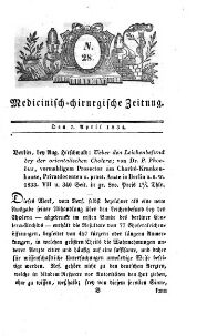 Medicinisch chirurgische Zeitung