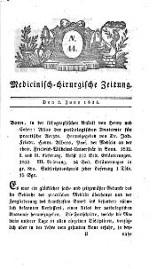 Medicinisch chirurgische Zeitung