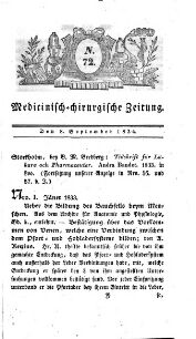 Medicinisch chirurgische Zeitung