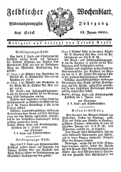 Feldkircher Wochenblatt