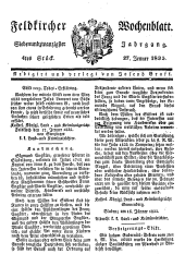 Feldkircher Wochenblatt