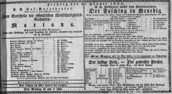 Theaterzettel (Oper und Burgtheater in Wien)