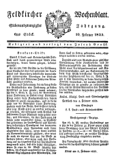 Feldkircher Wochenblatt