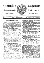 Feldkircher Wochenblatt