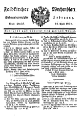 Feldkircher Wochenblatt