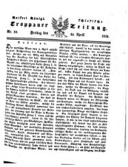 Kais. Königl. Schlesische Troppauer-Zeitung