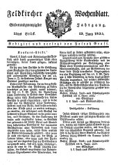 Feldkircher Wochenblatt