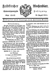 Feldkircher Wochenblatt