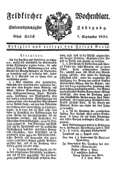 Feldkircher Wochenblatt