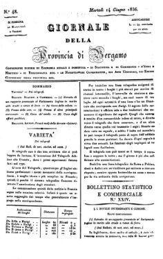Giornale d'indizi giudiziarj della provincia di Bergamo