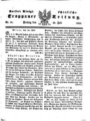Kais. Königl. Schlesische Troppauer-Zeitung