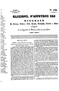 Glissons n'appuyons pas. Giornale critico-letterario