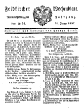 Feldkircher Wochenblatt