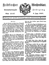 Feldkircher Wochenblatt