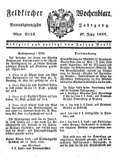 Feldkircher Wochenblatt