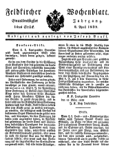 Feldkircher Wochenblatt