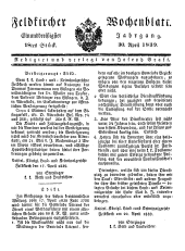 Feldkircher Wochenblatt