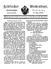 Feldkircher Wochenblatt