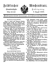 Feldkircher Wochenblatt