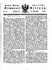 Kais. Königl. Schlesische Troppauer-Zeitung