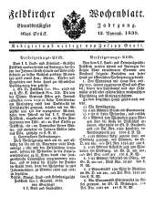 Feldkircher Wochenblatt