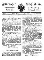 Feldkircher Wochenblatt