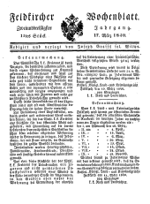 Feldkircher Wochenblatt