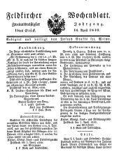 Feldkircher Wochenblatt