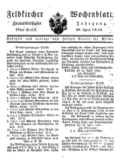 Feldkircher Wochenblatt