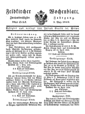 Feldkircher Wochenblatt