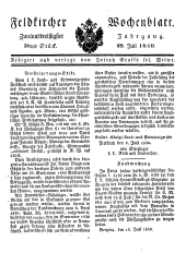 Feldkircher Wochenblatt