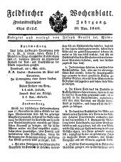 Feldkircher Wochenblatt